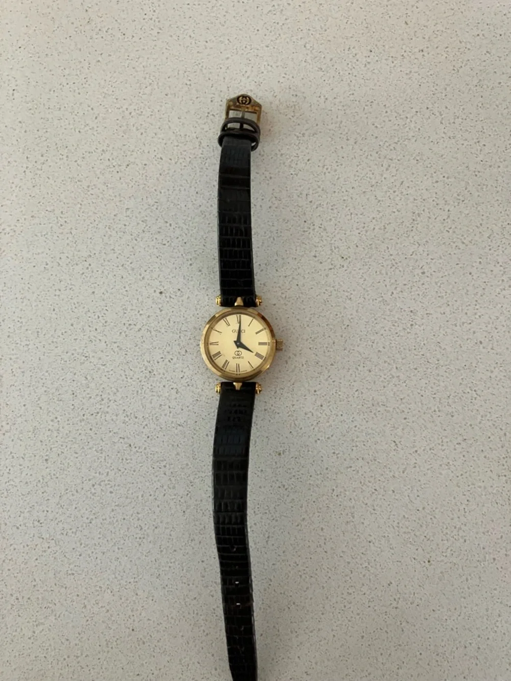 Gucci Brown Leather Strap Watch with Gold Case - Picture 2 of 11
